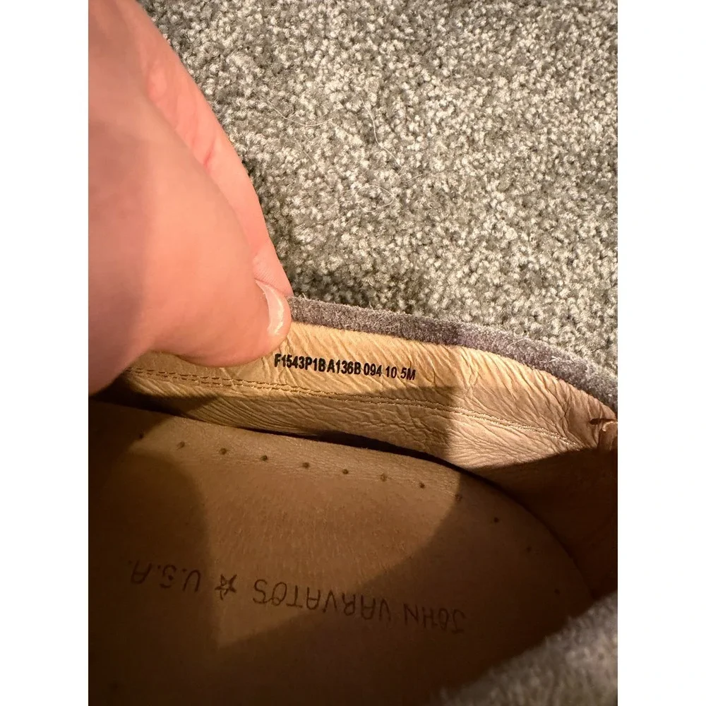 John Varvatos Star USA Leather Boat Shoes Mens 10.5M Grey Suede Slip On Outdoor
